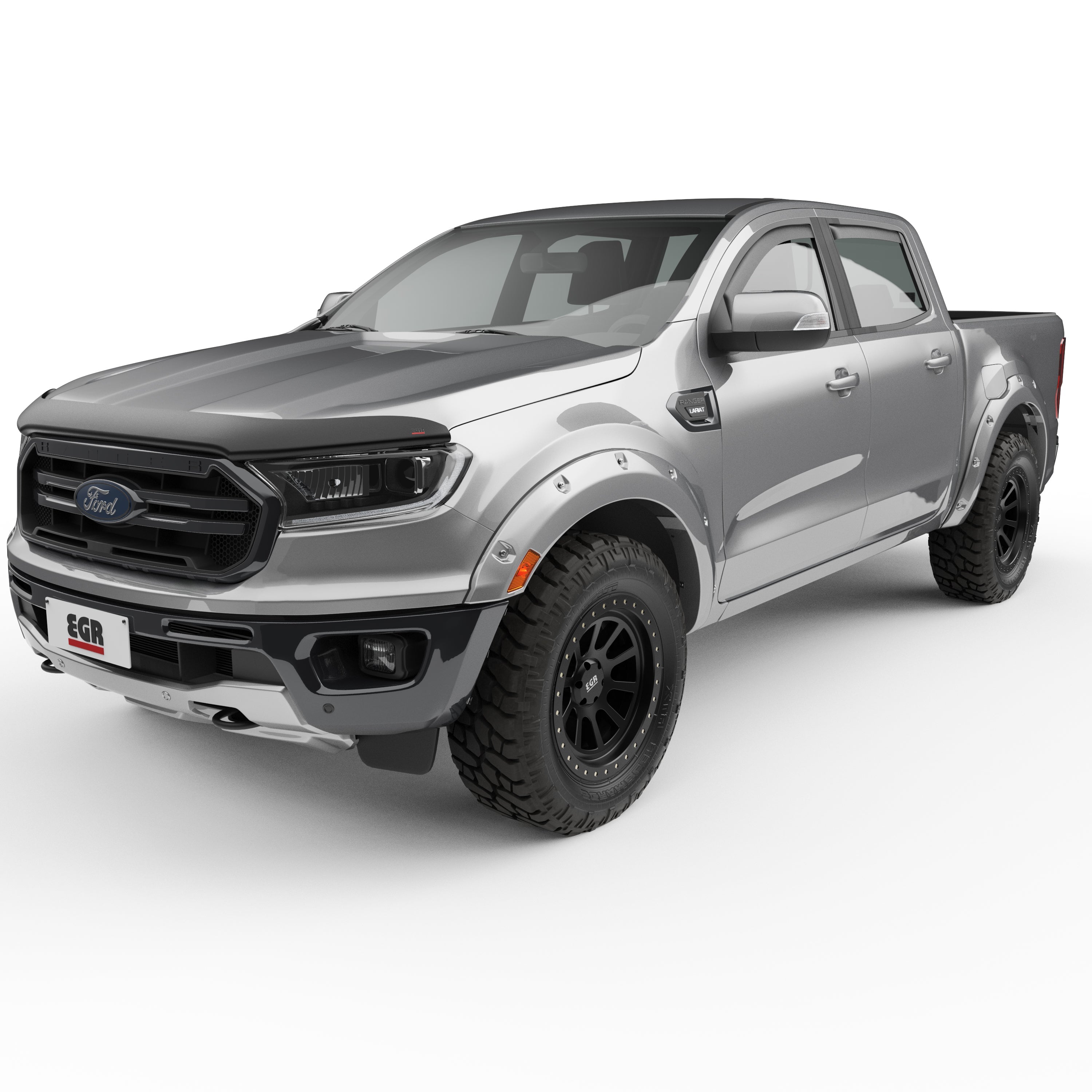 EGR 2019-2022 Ford Ranger Extended Crew Cab Pickup Painted To Code Ingot Silver Set Of 4 Traditional Bolt-On Look Fender Flares 793554-UX