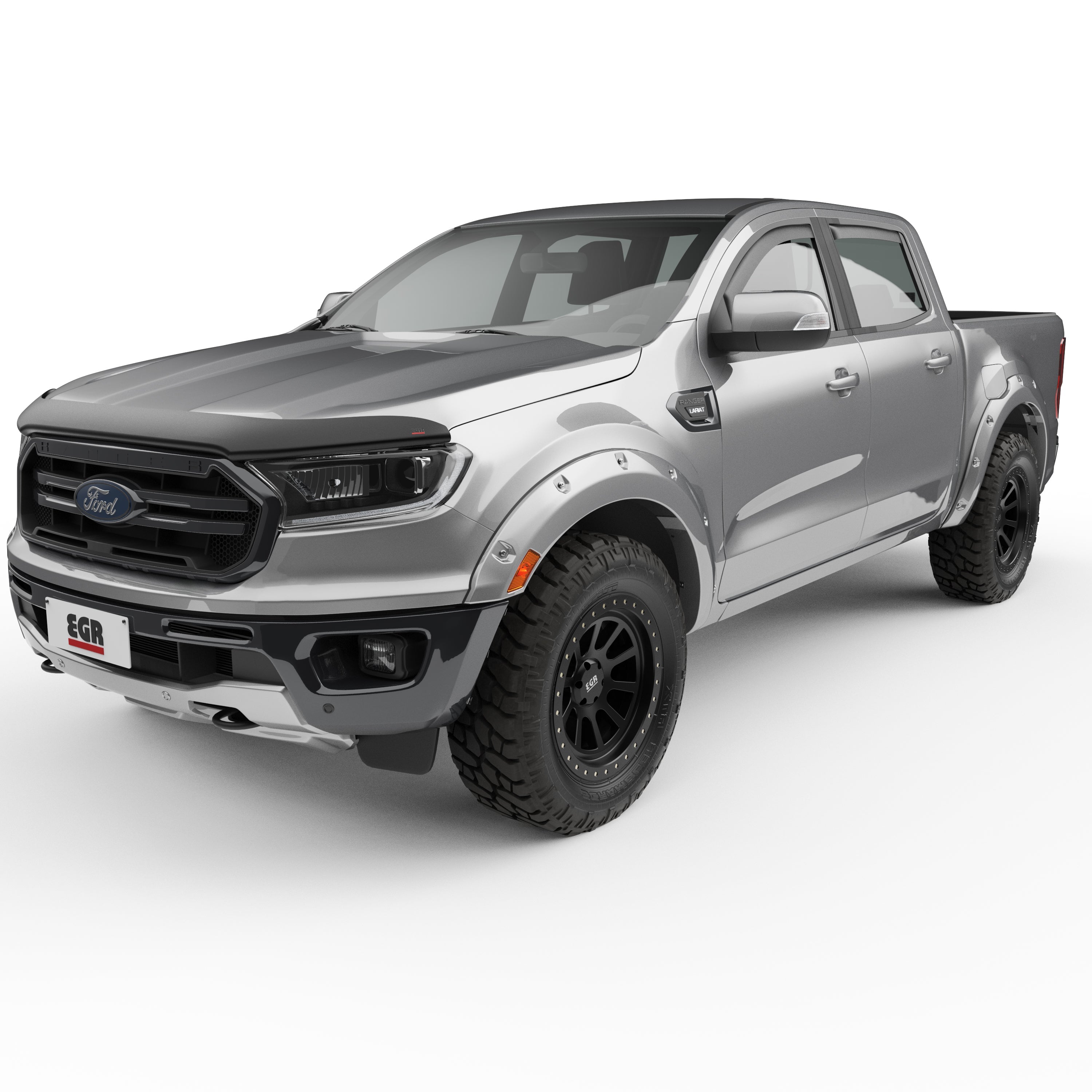 EGR 2019-2023 Ford Ranger Extended Crew Cab Pickup Painted To Code Ingot Silver Set Of 4 Traditional Bolt-On Look Fender Flares 793554-UX
