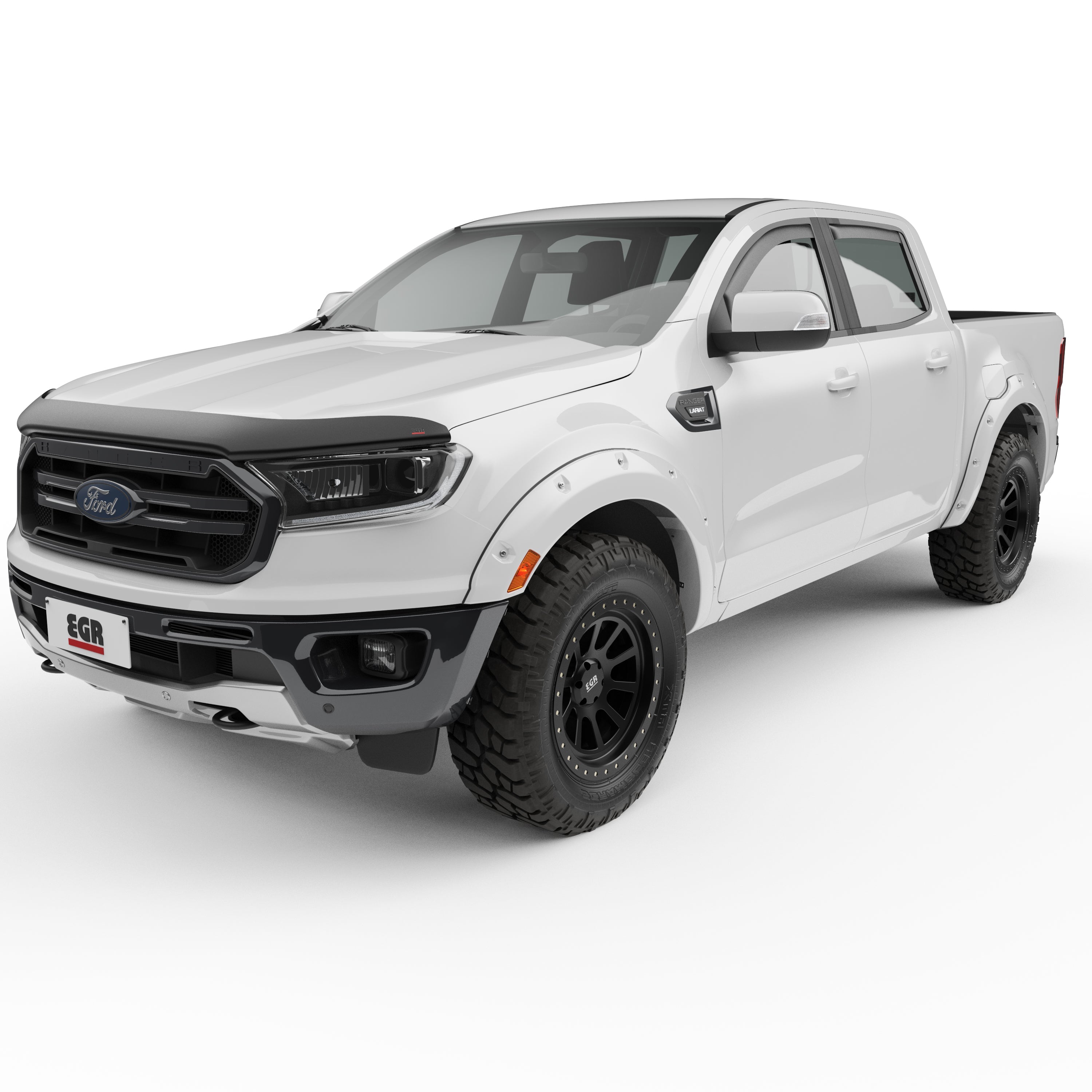 EGR 2019-2023 Ford Ranger Extended Crew Cab Pickup Painted To Code Oxford White Set Of 4 Traditional Bolt-On Look Fender Flares 793554-YZ
