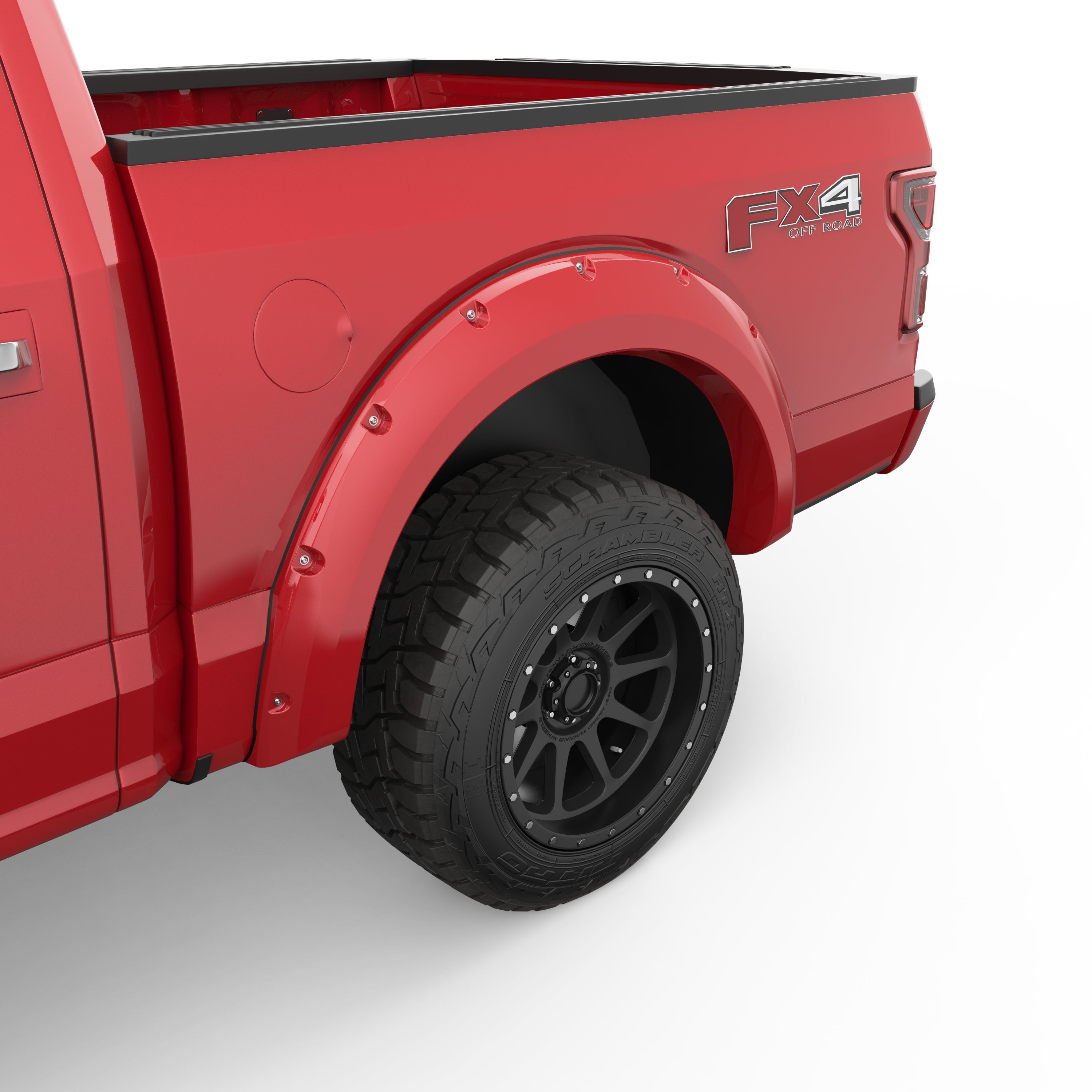 EGR 2018-2020 Ford F-150 Extended Crew Standard Cab Pickup 2Door 4Door Painted To Code Race Red Set Of 4 Non Raptor Traditional Bolt-On Look Fender Flares 793574-PQ