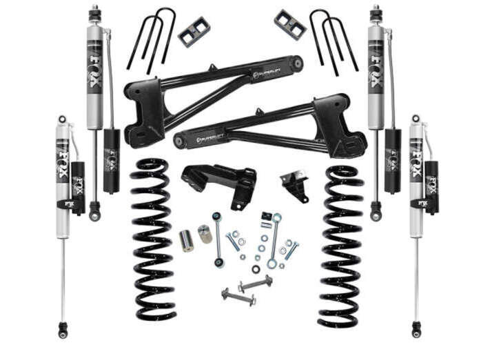Superlift 2008-2010 Ford F-250 F-350 Super Duty Diesel With Replacement Radius Arms With Fox 2.0 Shocks 4 in. Suspension Lift Kit 4WD K981FX