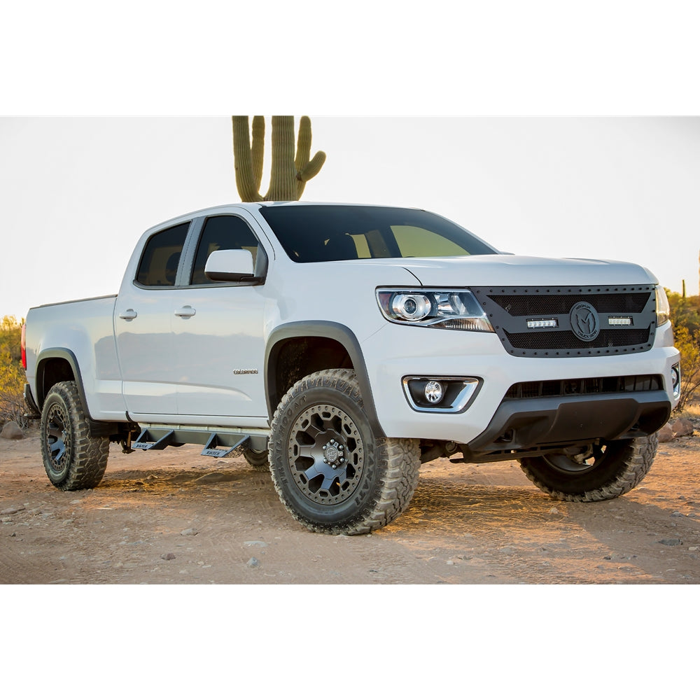Raptor Series 2015-2022 Chevrolet Colorado GMC Canyon Black Textured Steel Magnum RT Drop Steps RTS25CH