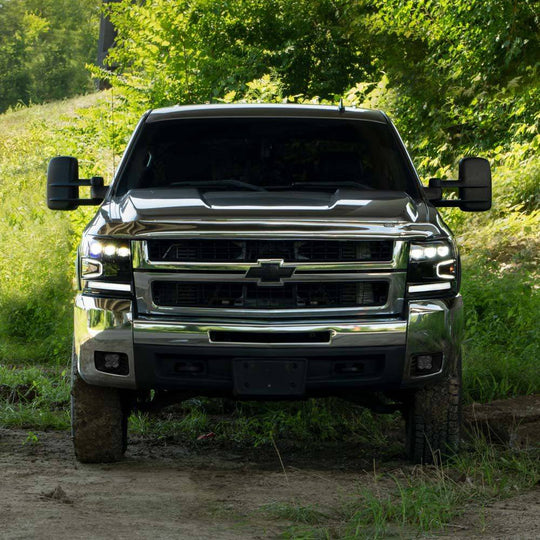 Alpharex Black LED Projector Headlights For Chevy Silverado 1500 2007-2013