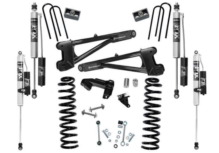 Superlift 2011-2016 Ford F-250 F-350 Super Duty Diesel With Replacement Radius Arms With Fox 2.0 Shocks 4 inch Suspension Lift Kit 4WD K987FX