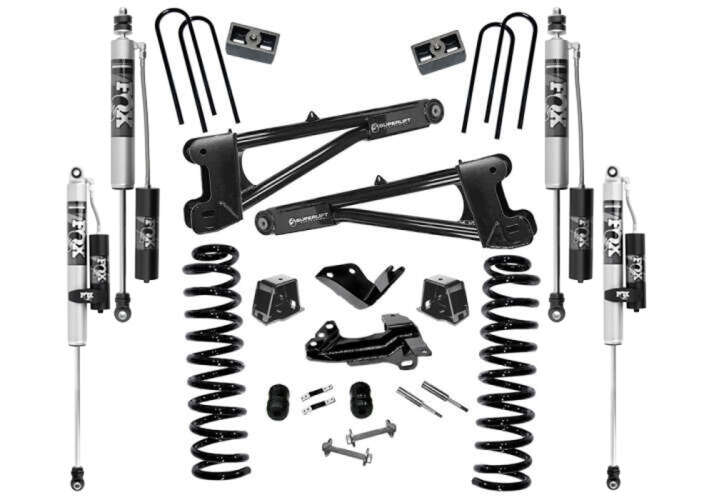Superlift 2005-2007 Ford F-250 F-350 Super Duty Diesel With Replacement Radius Arms With Fox 2.0 Shocks 4 in. Suspension Lift Kit 4WD K975FX
