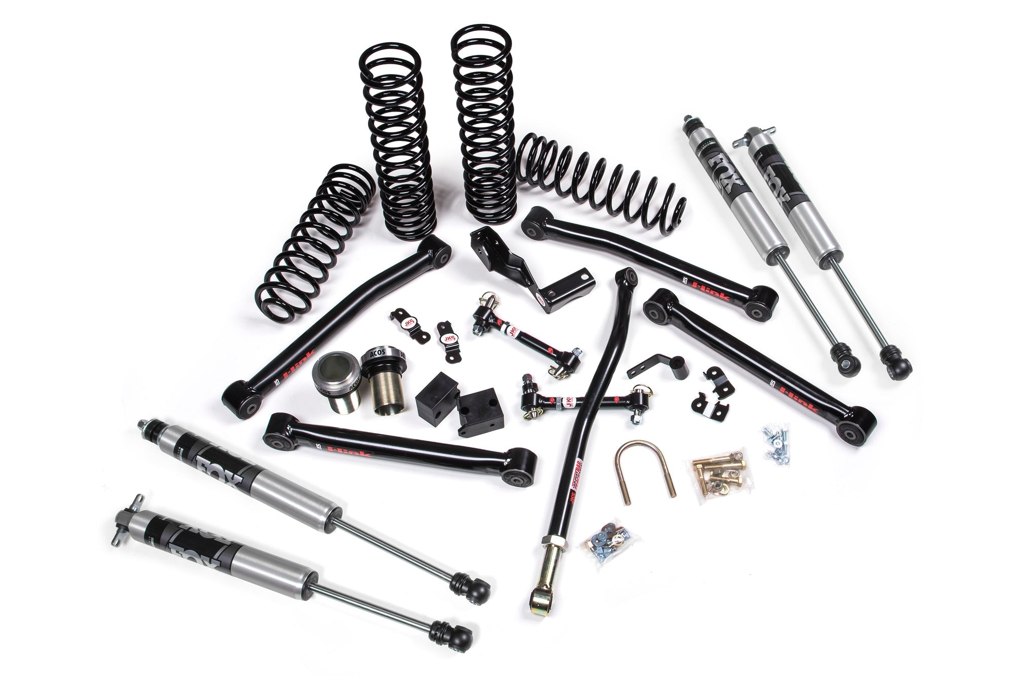 JKS 2007-2018 Jeep Wrangler JK 4dr J-Lander 3.5" Lift Kit with Fox 2.0 Performance Series Shocks JSPEC154KFP
