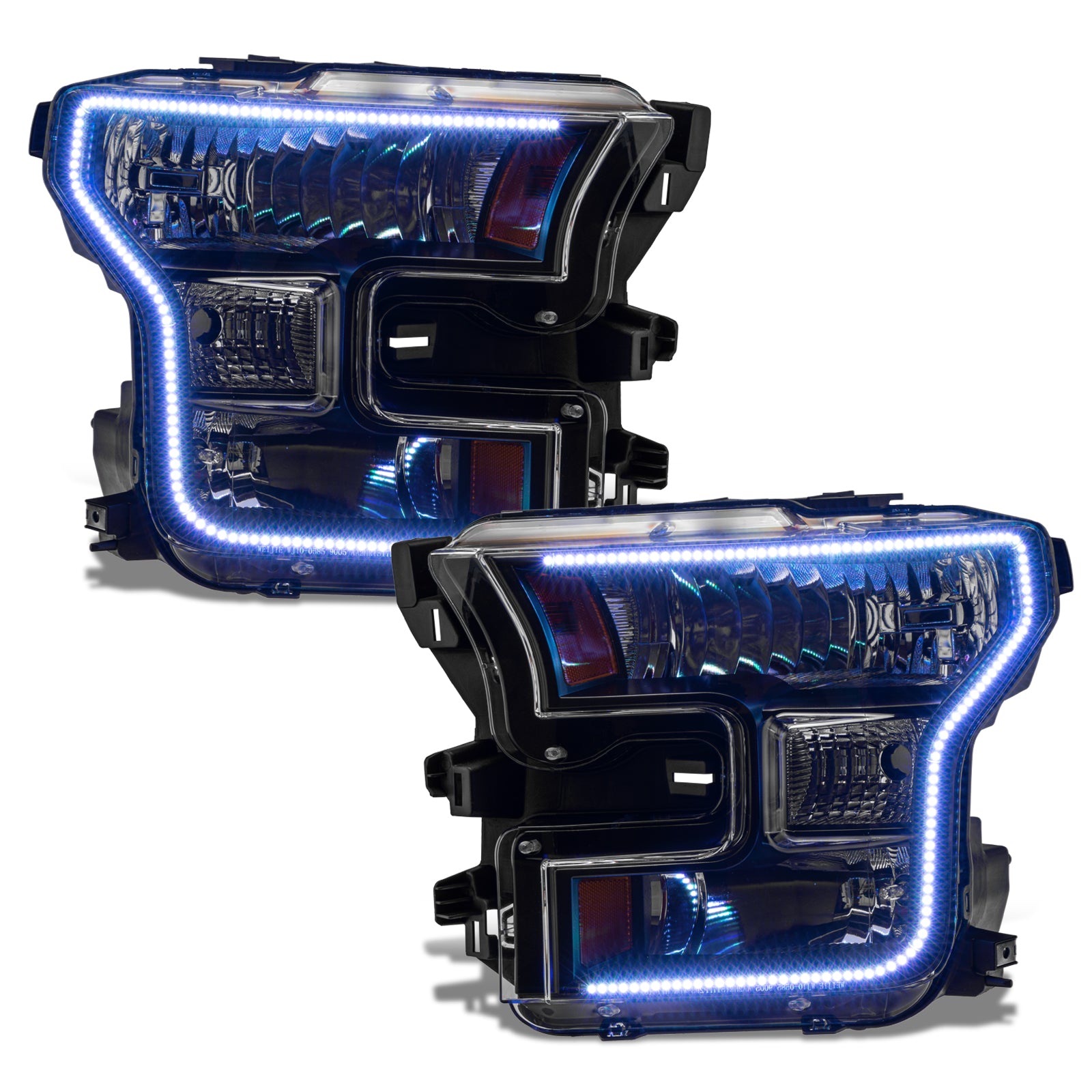 Oracle Lighting 2015-2017 Ford F-150 Colorshift Pre-assembled Headlights Black Edition 8201-332