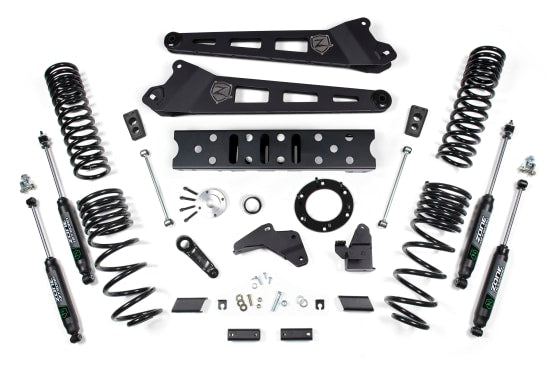 Zone OffRoad 2019-2022 Dodge Ram 2500 Gas Models 6-bolt T-case 5.5in Radius Arm 4.5in Rear Coils Lift Kit ZOND124