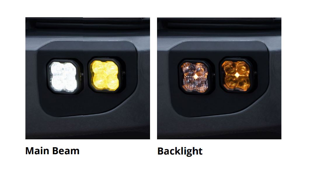 Diode Dynamics 2020-2022 Ford F250 F350 F450 F550 Super Duty Stage Series Sport Fog Pocket Kit Yellow DD7577
