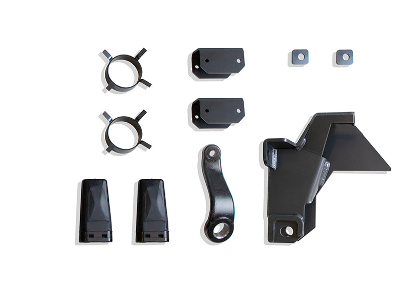 MaxTrac Suspension 4WD Box Lift Kit Including A Trac Bar Bracket Sway Bar Brackets Extended Bump Stops Pitman Arm & Hardware 947400-5
