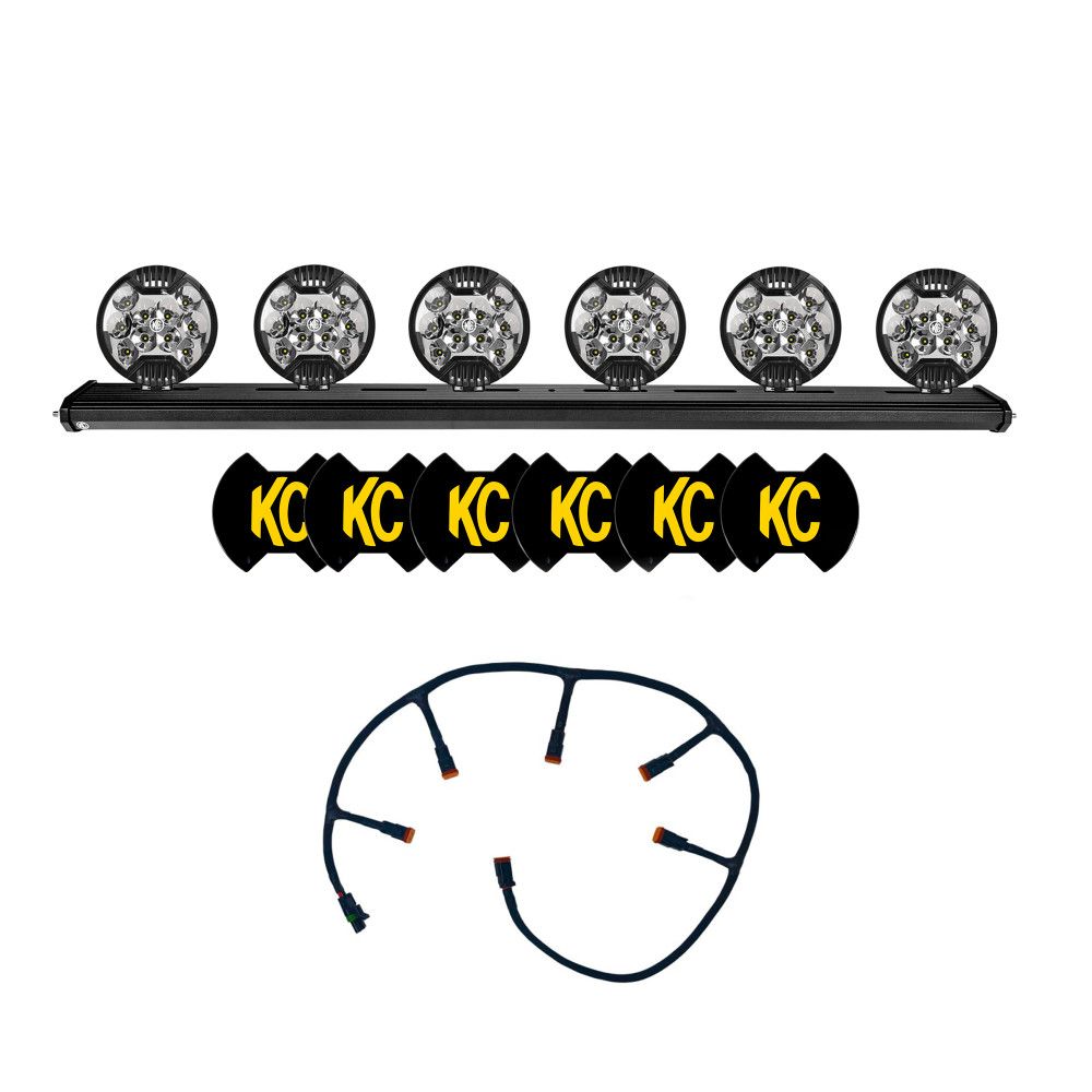 KC Hilites 50" Xross Bar Overhead SlimLite LED Spot Beam Universal 300W 6 Light System 97064