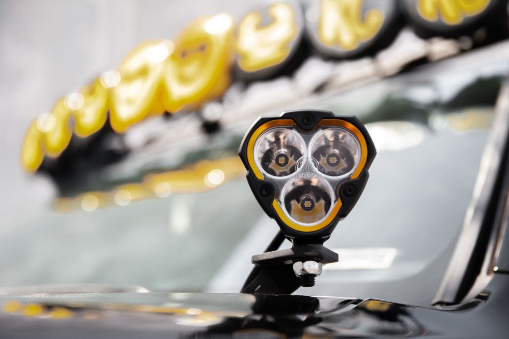 KC Hilites 2010-2024 Toyota 4Runner FLEX ERA 3 2 Light System Ditch Mount 40W Spot Beam 97132