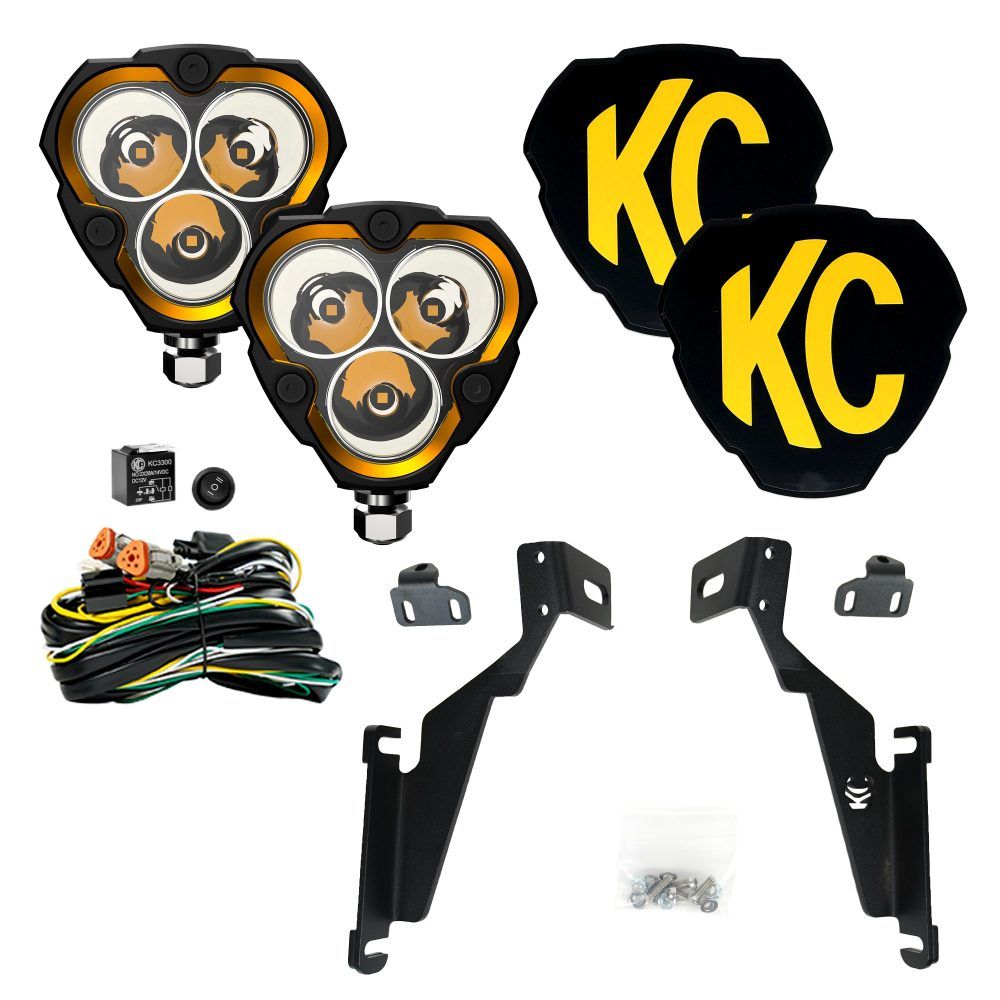 KC Hilites 2015-2020 Ford F-150 2017-2020 Raptor FLEX ERA 3 2 Light System Ditch Mount 40W Spot Beam 97142