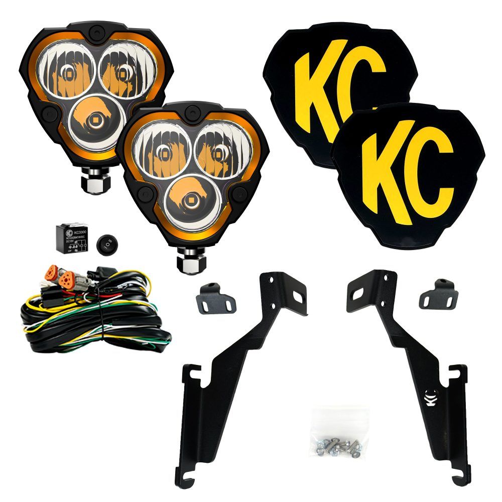 KC Hilites 2015-2020 Ford F-150 2017-2020 Raptor FLEX ERA 3 2 Light System Ditch Mount 40W Combo Beam 97143