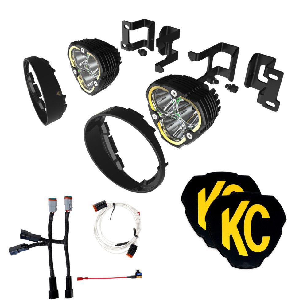 KC Hilites 2012-2024 Toyota Tacoma 2010-2024 4runner 2014-2021 Tundra FLEX ERA 3 Fog Pocket Kits Off Road Lights Spot 97152