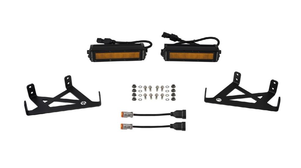 Diode Dynamics 2020-2022 Ford F250 F350 F450 F550 Super Duty SS6 LED Fog Light Kit White Wide DD7583