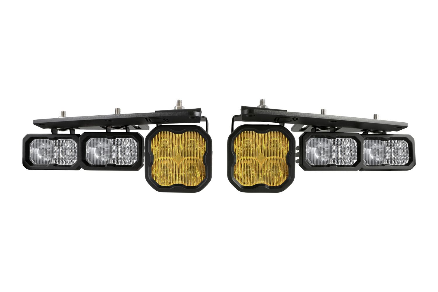 Diode Dynamics 2021-2022 Ford Bronco Stage Series w/ Steel Bumper Yellow Pro Fog Pocket Kit DD7181
