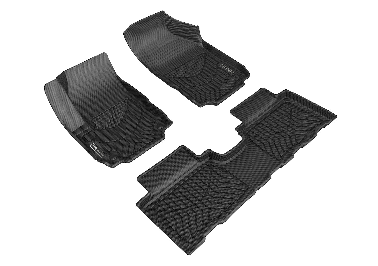 3D Maxpider 2018-2022 Chevrolet Equinox Maxtrac 1St Row 2Nd Row Carbon Fiber Embossed Pattern Floor Mat Black A5CH08501809