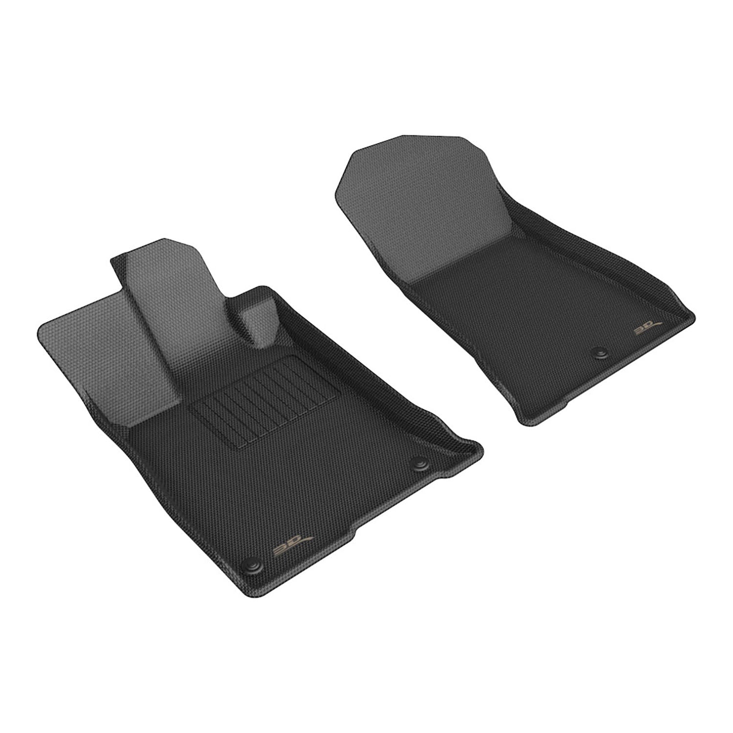 3D Maxpider 2021-2023 Acura TLX 1st Row Floor Mats Custom Fit Kagu Carbon Fiber Embossed Pattern Black L1AC01911509