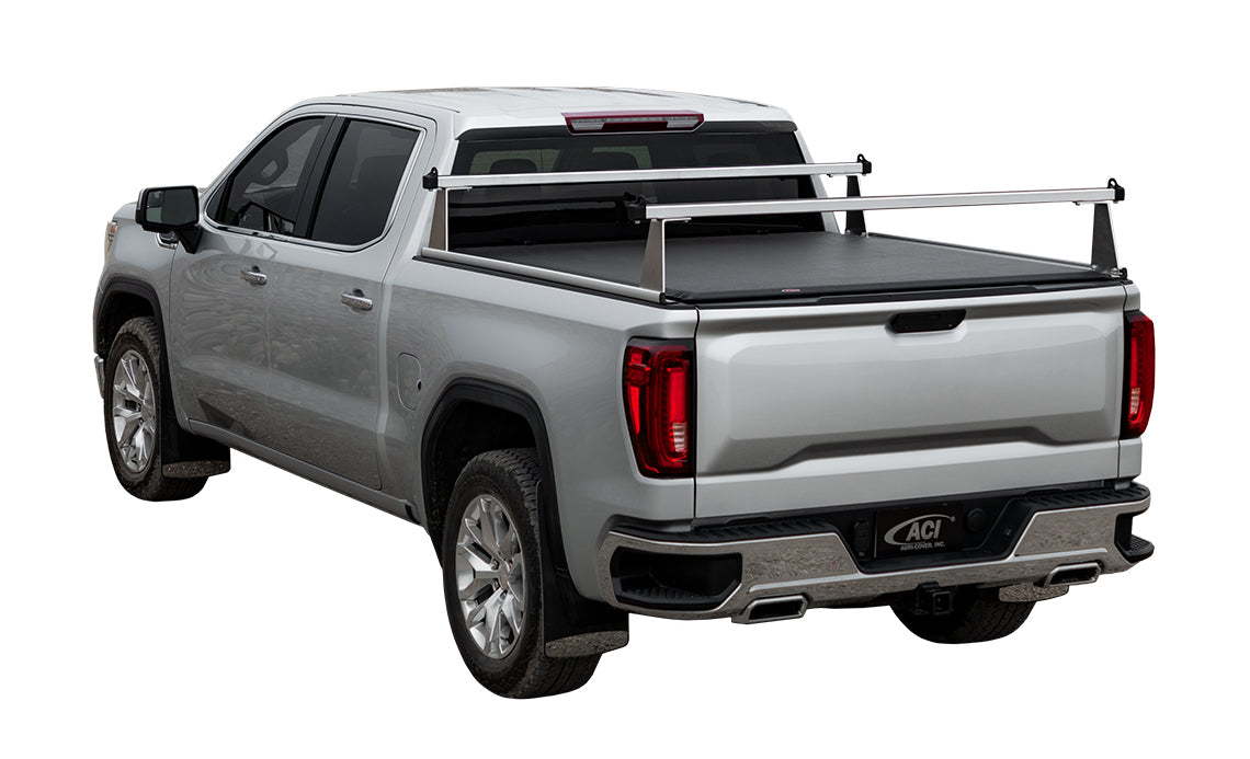 ADARAC 2019-2024 Chevrolet Silverado GMC Sierra 1500 5' 8" Silver Aluminum M-series Truck Bed Racks F4020091