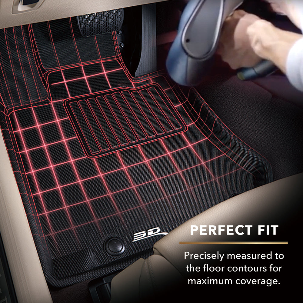 3D Maxpider 2022-2024 Honda Civic Acura Integra 1st Row Kagu Carbon Fiber Embossed Pattern Floor Mat Black L1HD11911509