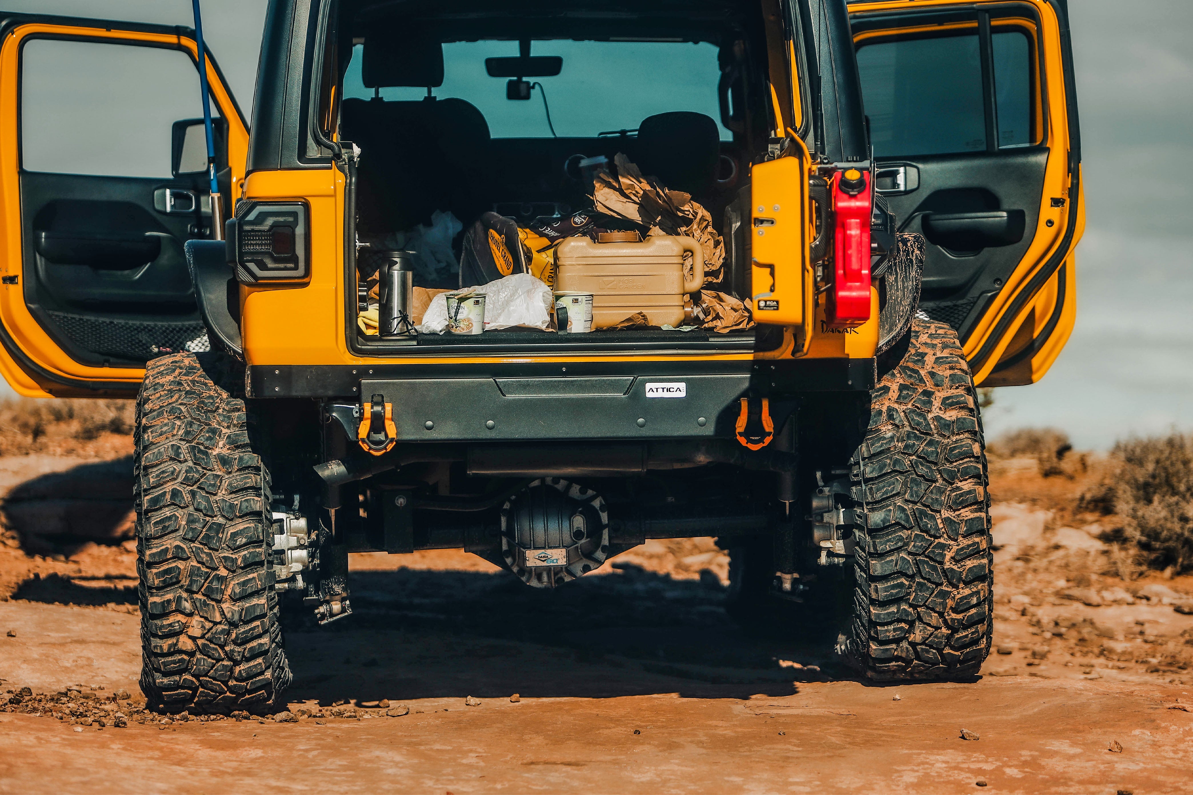 Attica 2018-2024 Jeep Wrangler JL Apex Series Black Powder Coated Steel Rear Fascia Cover Kit ATTJL01B110-BX