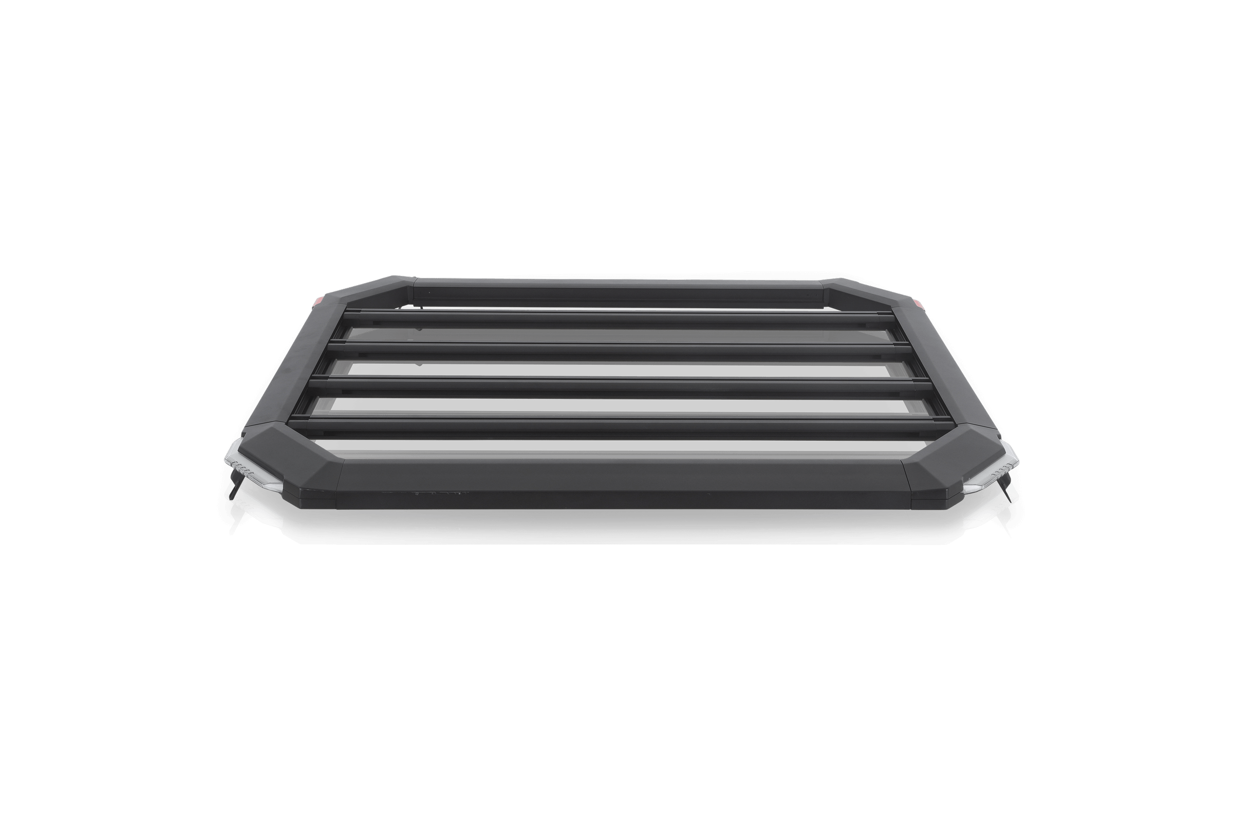 Attica 2018-2024 Jeep Wrangler JL 4DR 1/2 2019-2024 Gladiator JT Roof Rack with 4 Lights Powder Coated Aluminum Black ATTJL02F102-BX