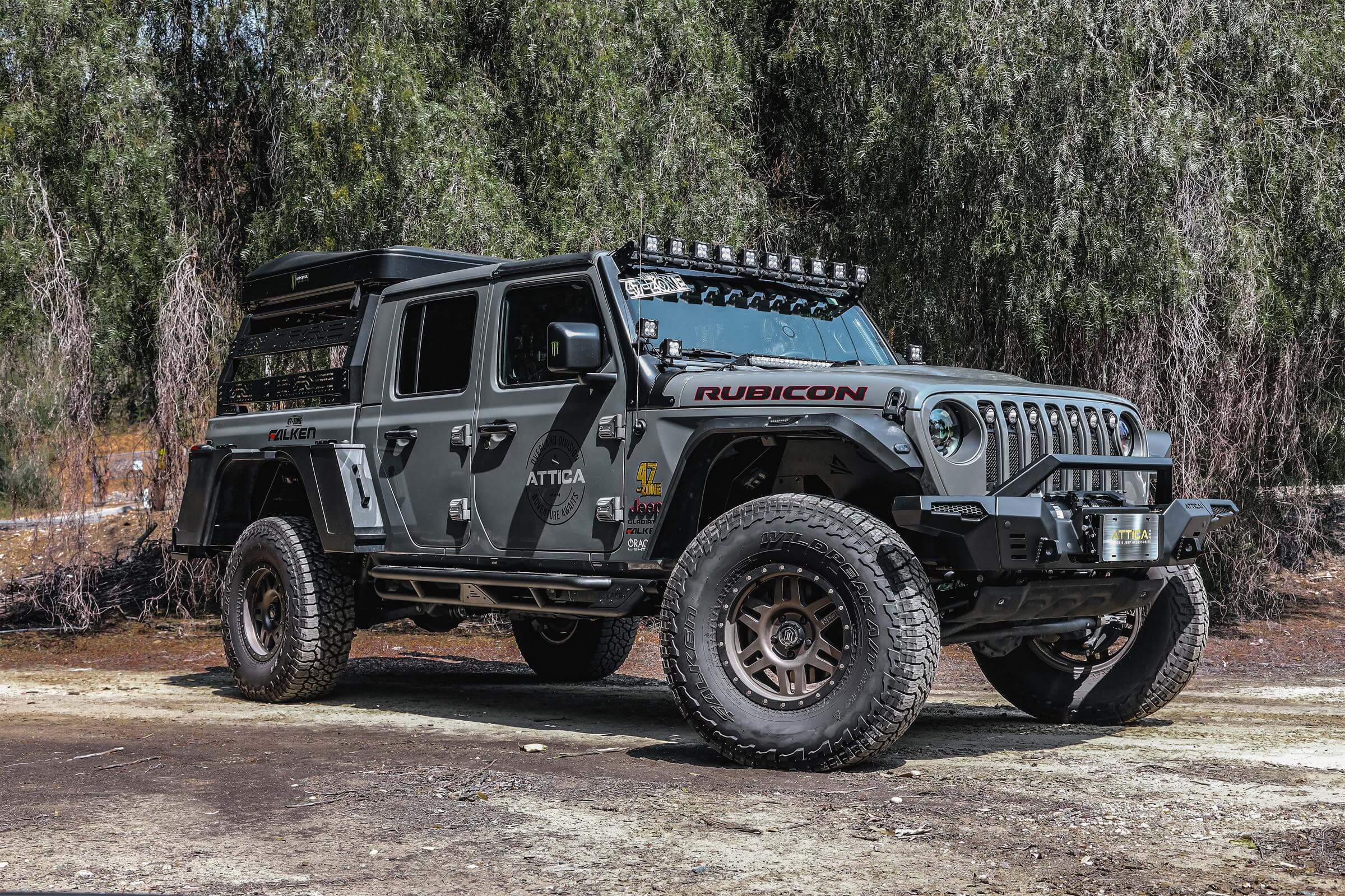 Attica 2019-2024 Jeep Gladiator JT Frontier Series Powder Coated Steel Black Inner Fender ATTJT01G102-BX