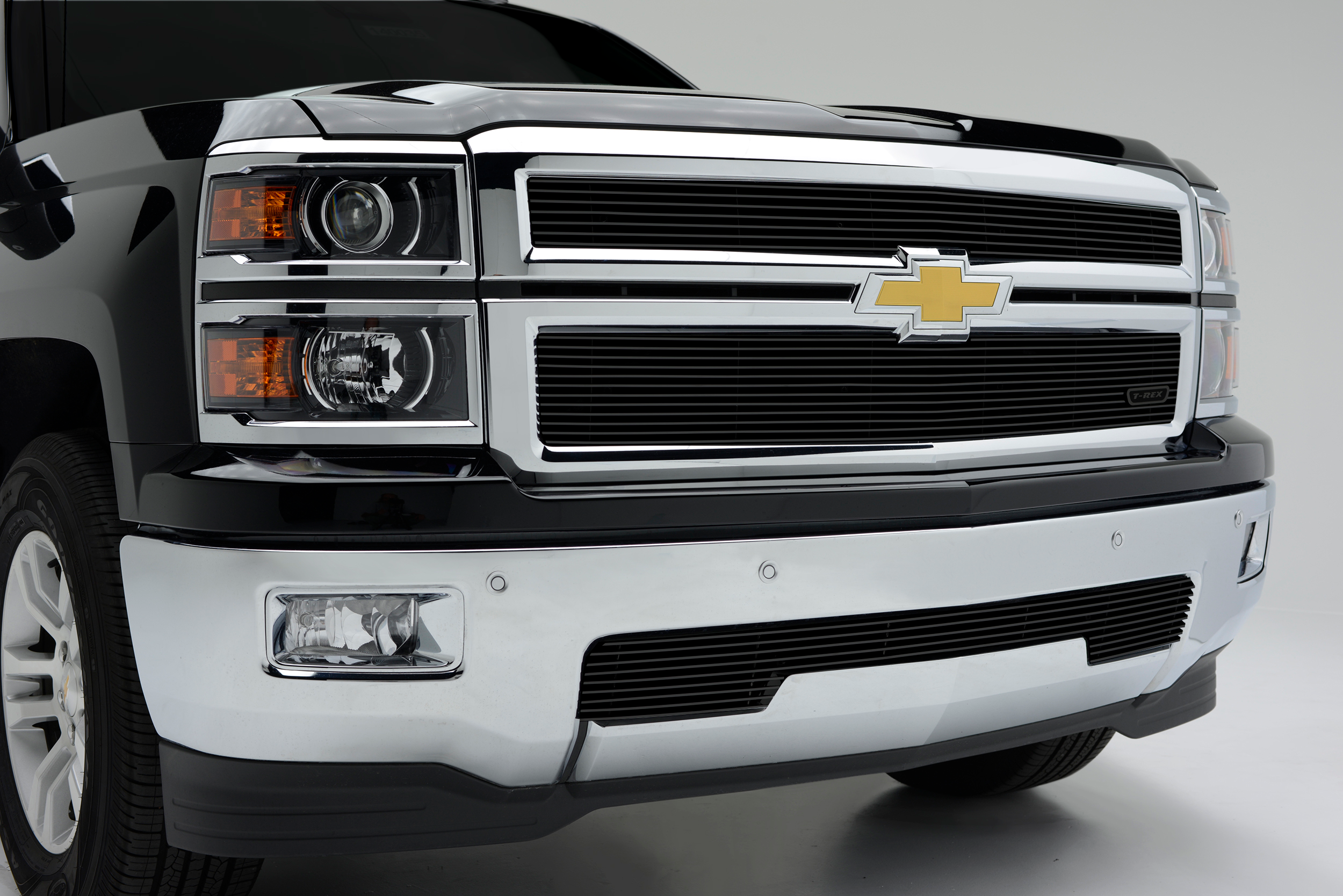 T-Rex 2014-2015 Chevrolet Silverado 1500 Z71 Billet Grille Black 2Pc Overlay 21120B