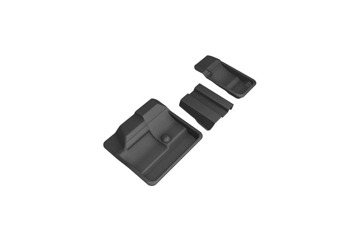 3D Maxpider 2021-2023 Tesla Model Y Kagu Carbon Fiber Embossed Pattern 3rd Row Black Floor Mat L1TL03631509