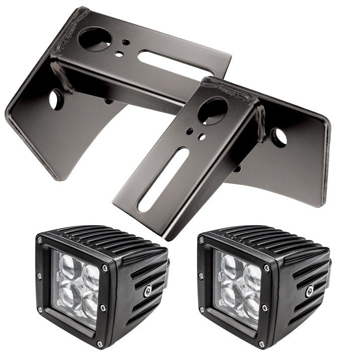 Oracle Lighting 2007-2018 Jeep Wrangler JK Lower Windshield Auxiliary Light Mounting Brackets With Light Combo 2142-504