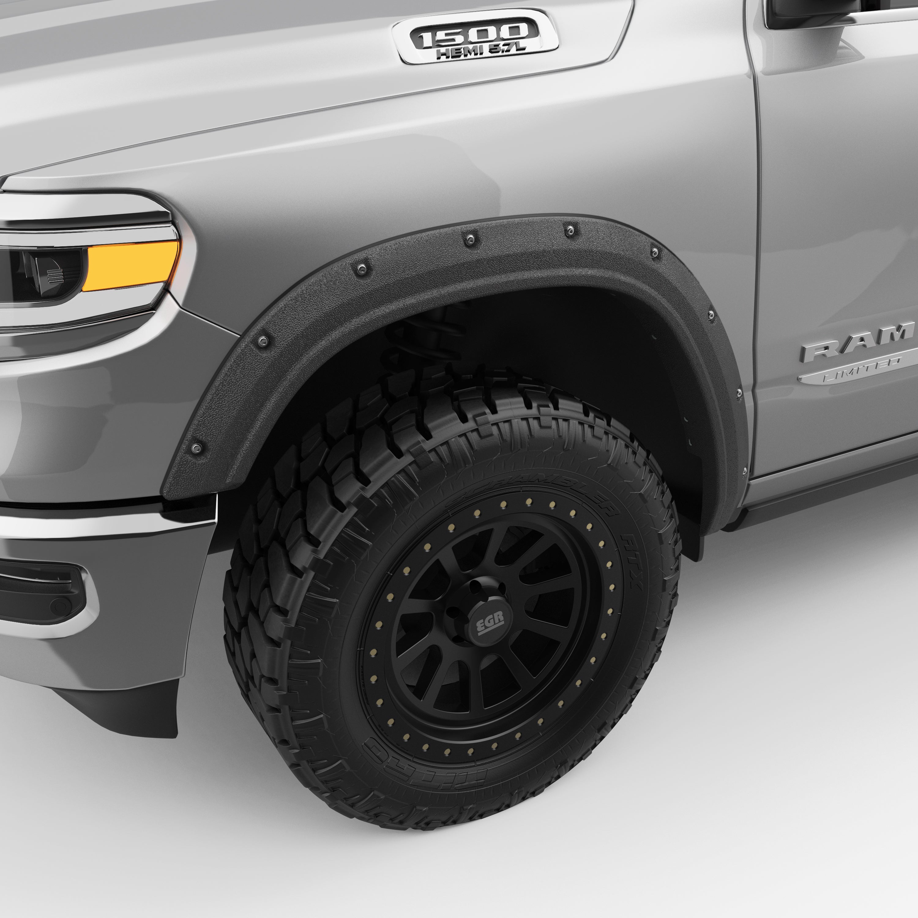 EGR 2019-2024 Dodge Ram 1500 Crew Cab Extended Cab Pickup 4 Door Set Of 4 Non Rebel Non TRX Baseline Bolt Style Fender Flares BLF1001