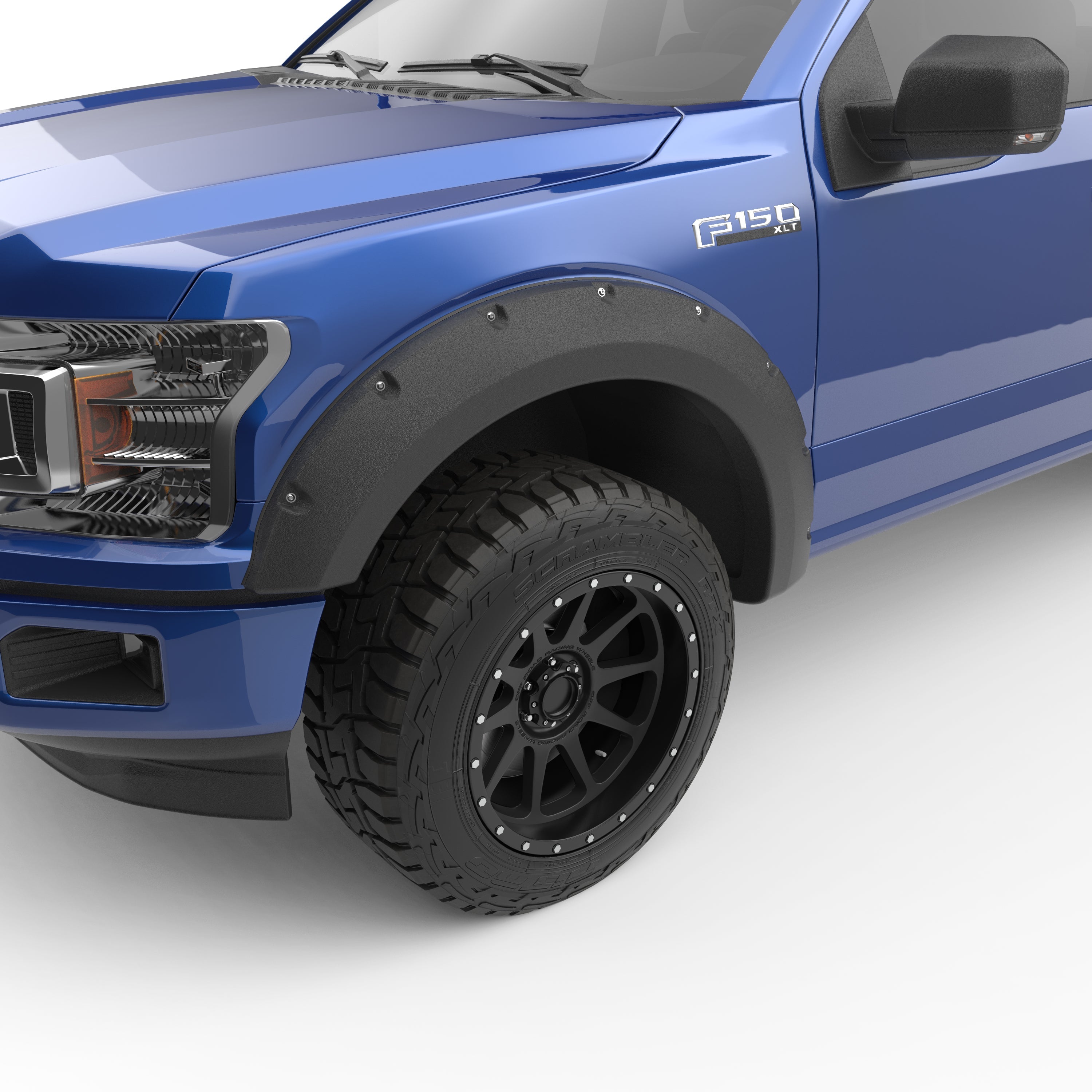 EGR 2018-2020 Ford F-150 XL XLT Lariat Extended Cab Crew Cab Standard Cab Pickup 2 Door 4 Door Set Of 4 Non Raptor Baseline Bolt Style Fender Flares BLF1004