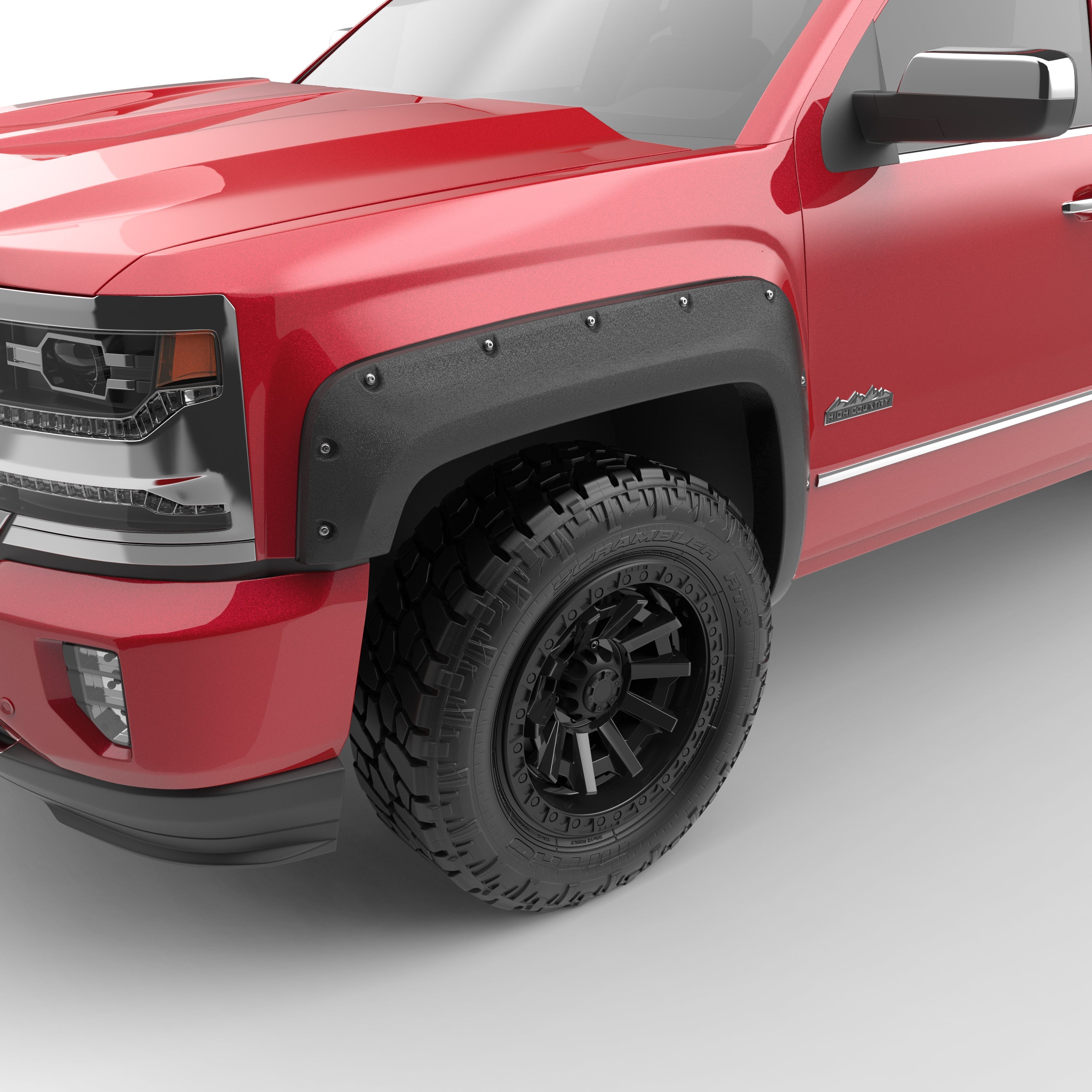 EGR 2014-2018 Chevrolet Silverado 1500 2015-2019 Silverado 2500HD 3500HD Set Of 4 Baseline Bolt Style Fender Flares BLF1009