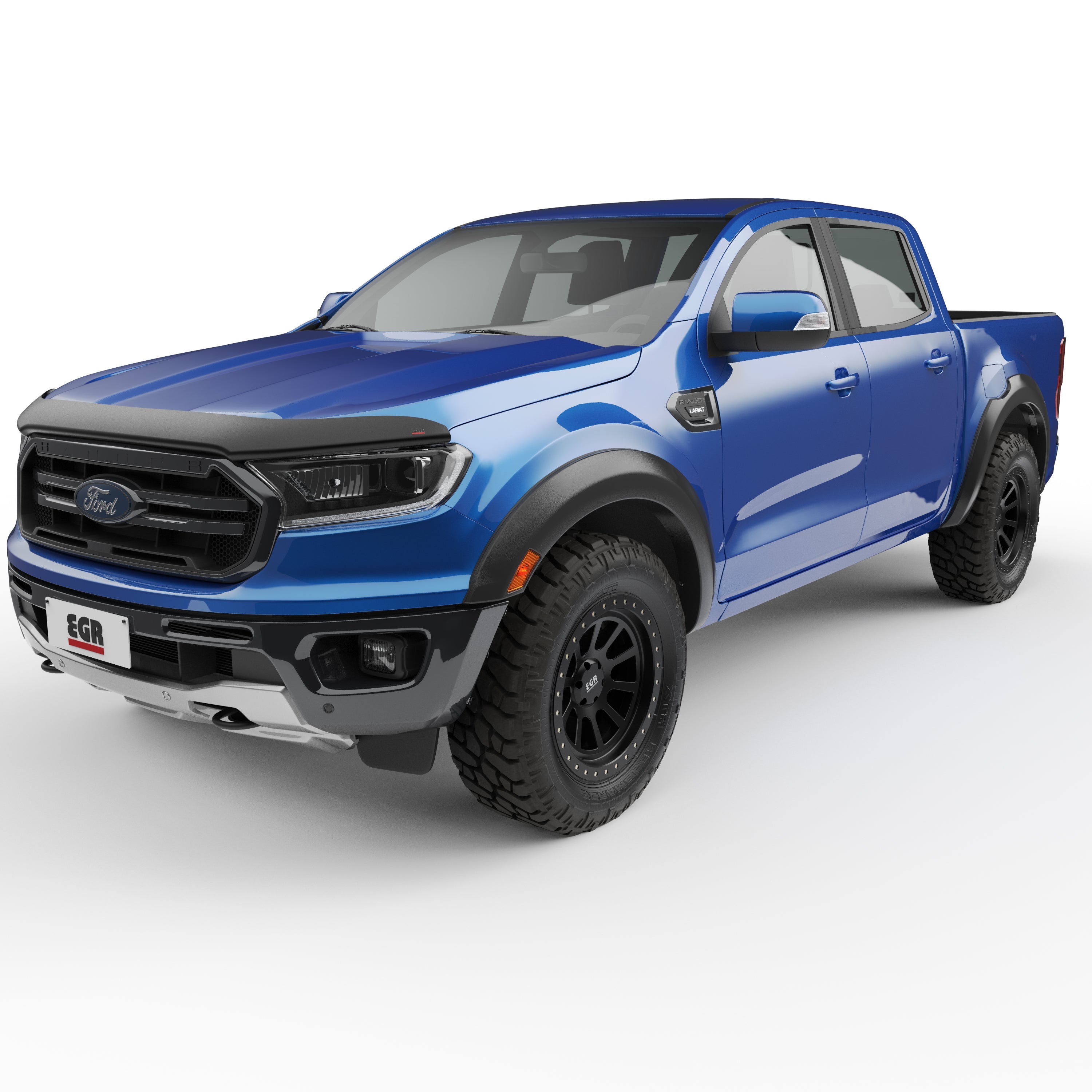 EGR 2019-2023 Ford Ranger XL XLT Lariat Extended Cab Crew Cab Pickup 4 Door Set Of 4 Baseline Standard Style Fender Flares BLF2007