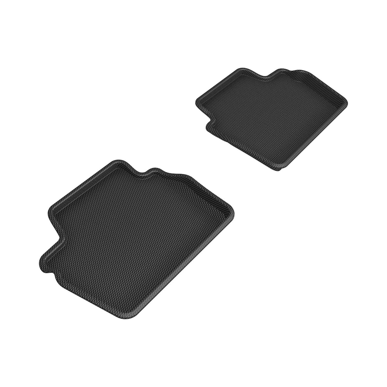 3D Maxpider 2021-2024 BMW 4 Series Custom Fit 2nd Row Floor Mats Carbon Fiber Embossed Pattern Black L1BM12021509