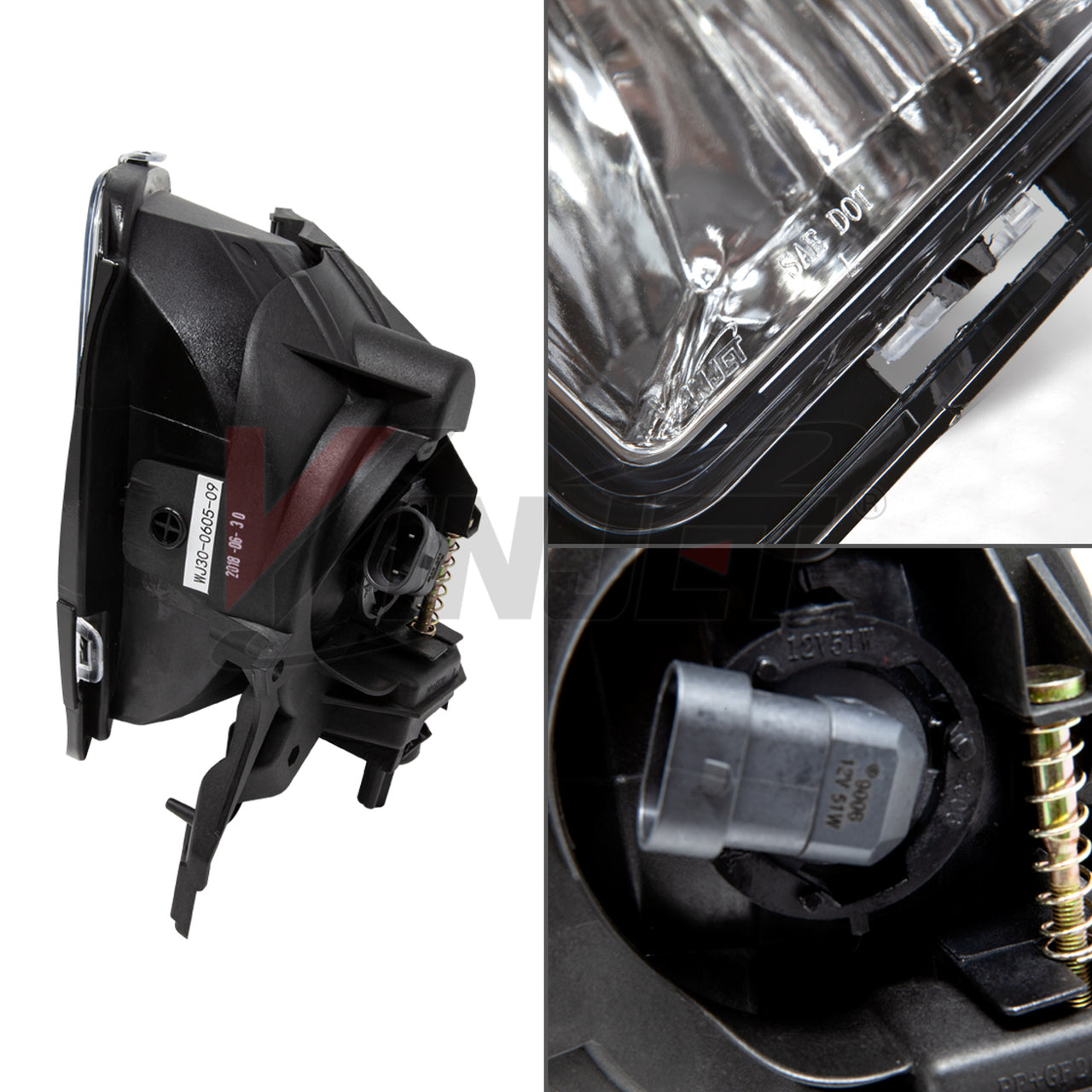 Winjet 2013-2018 Dodge RAM Fog Lights Clear WJ30-0605-09