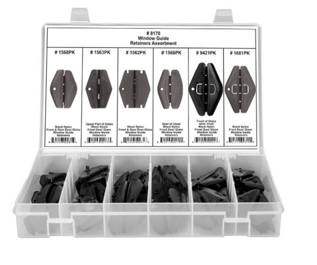 Disco Shipped in 6 Hole Plastic Tray GM Window Guide Assortment 8170