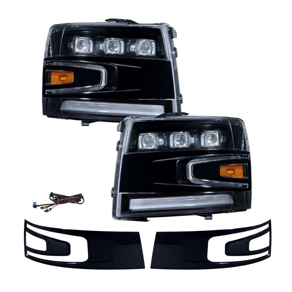 Form Lighting 2007-2013 Chevrolet Silverado 1500 2500 3500 sequential Led Projector Headlights FL0005