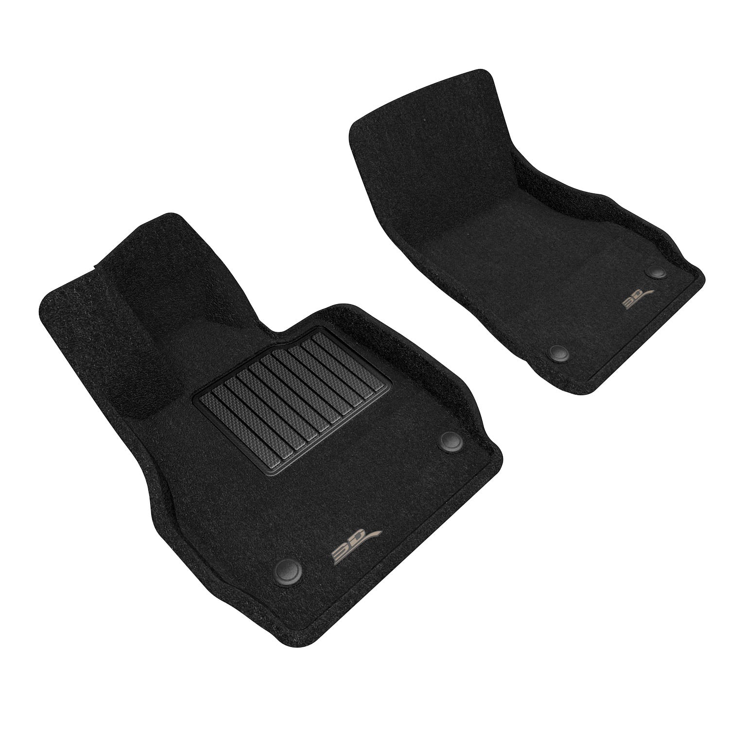 3D Maxpider 2020-2024 Chevrolet Corvette Elegant Full Set 1St Row Floor Mat Woven PP Black L1CH09604709