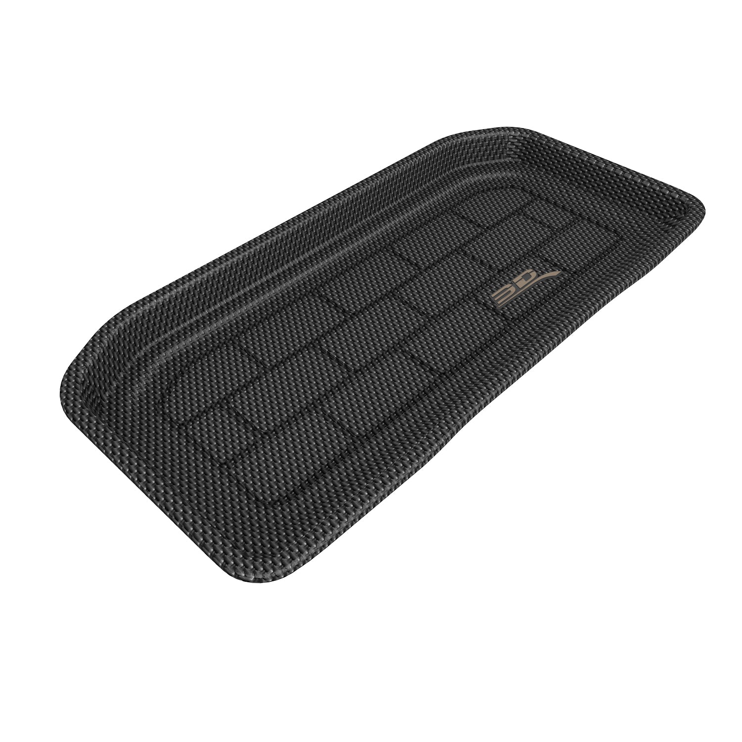 3D Maxpider 2020-2024 Chevrolet Corvette Kagu Carbon Fiber Embossed Pattern Front Cargo Liner Black M1CH1071309