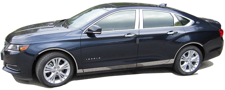 QAA 2014-2020 Chevrolet Impala 4dr Sedan Does not fit the Limited 2 piece Chrome Plated ABS plastic Mirror Cover Set Snap on replacement set MC54135