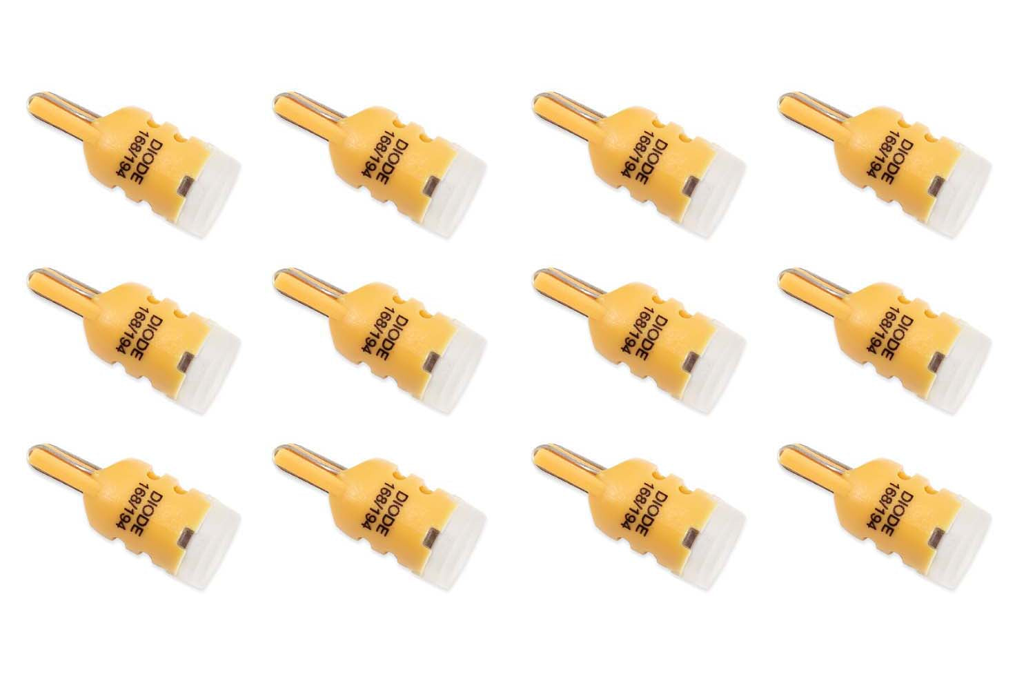 Diode Dynamics 1980-1993 Ford Mustang 194 LED Bulb HP3 LED Amber Set of 12 DD0018TW