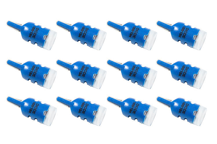 Diode Dynamics 1980-1993 Ford Mustang 194 LED Bulb HP3 LED Blue Set of 12 DD0019TW