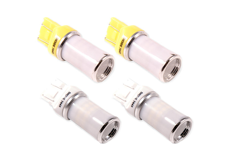 Diode Dynamics 2018-2020 Jeep Wrangler JL 2020 Jeep Gladiator Front Turn Stage 1 7443 LED Bulb HP48 White and Amber DD0421