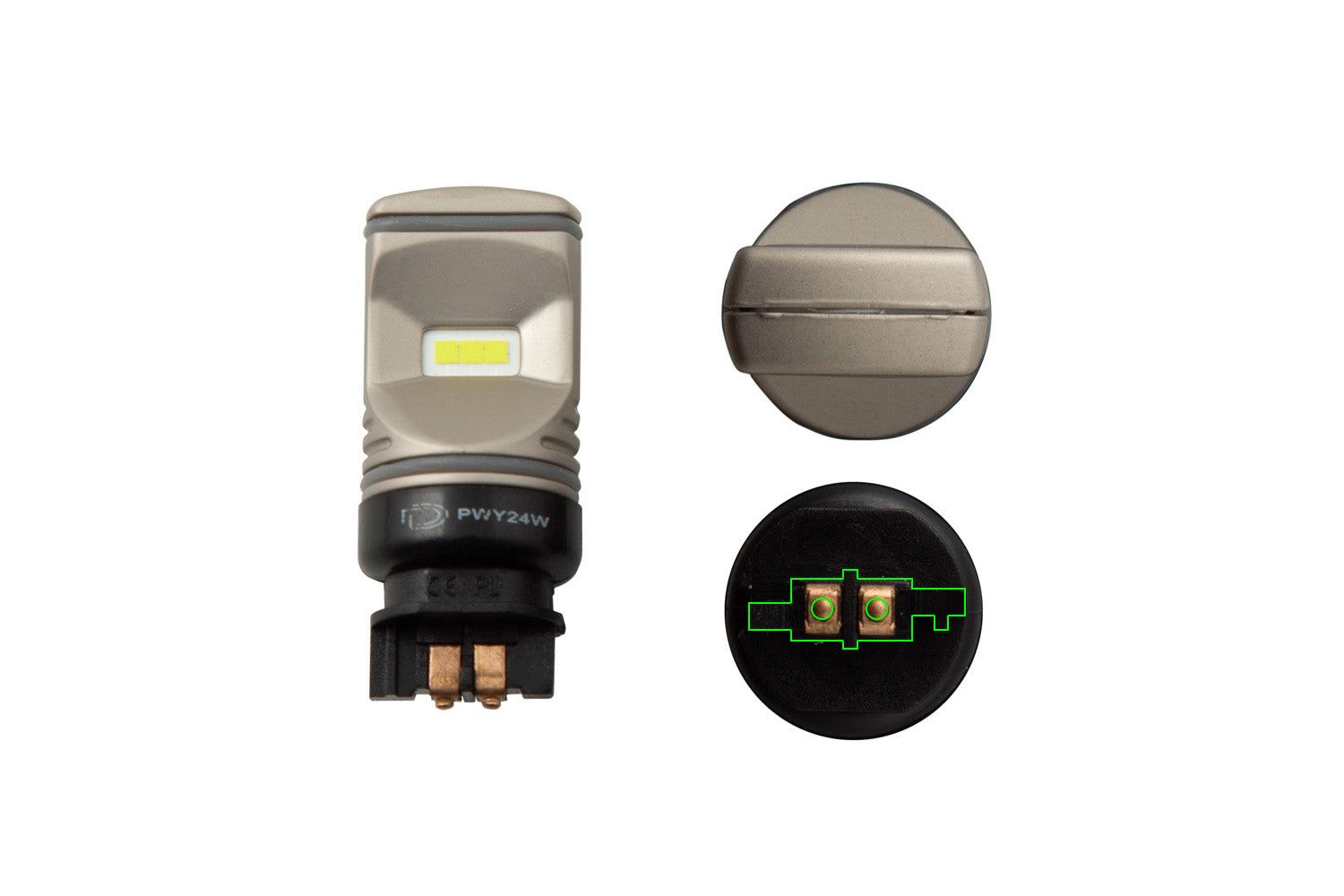 Diode Dynamics PWY24W HP60 Cool White LED Bulbs Pair DD0436P