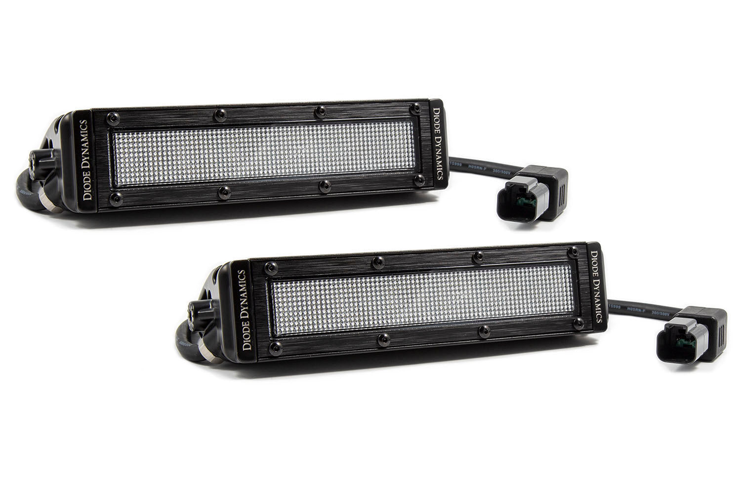 Diode Dynamics Single Row Straight SS6 White Flood Stage Series 6 Inch LED Light Bar Pair DD6032P