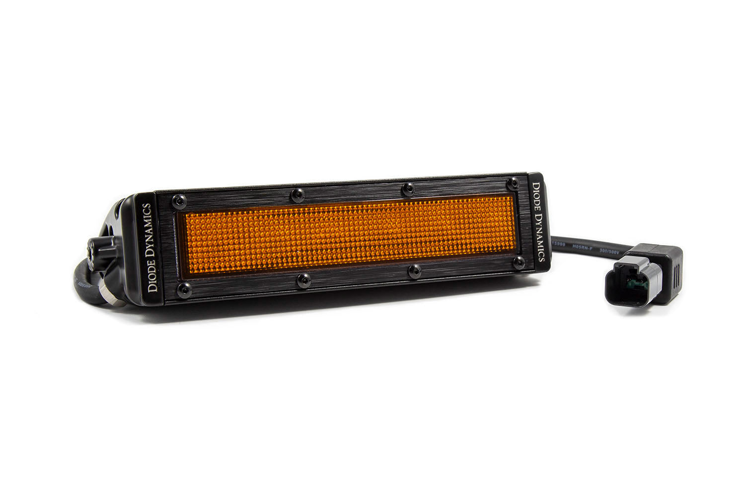 Diode Dynamics Stage Series Stealth Single Amber Flood 6 Inch LED Light Bar DD6040S