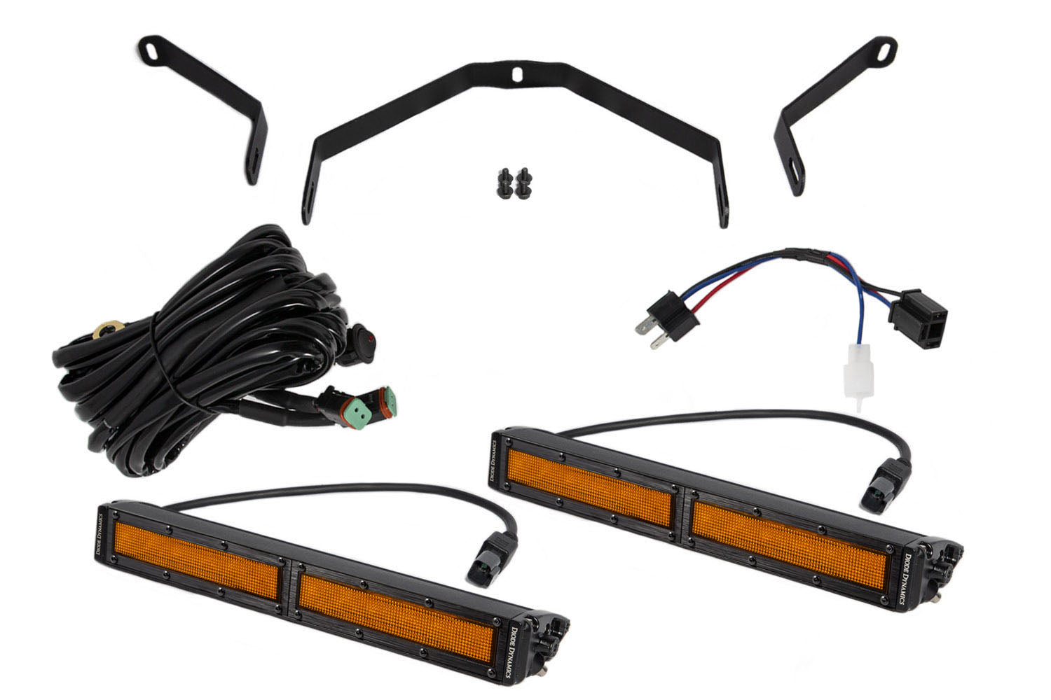 Diode Dynamics 2014-2019 Toyota Tundra Amber Flood Stage Series 12 Inch LED Driving Light Kit DD6069