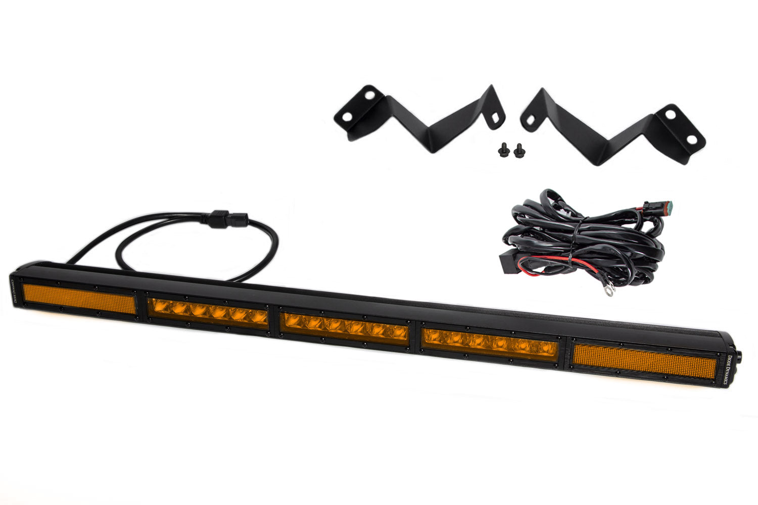 Diode Dynamics 2016-2021 Toyota Tacoma Amber Combo Stage Series SS30 Stealth Lightbar Kit DD6075